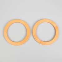 Ручки для сумки деревянные, d = 10,2 / 13,2 см, 2 шт, цвет бежевый