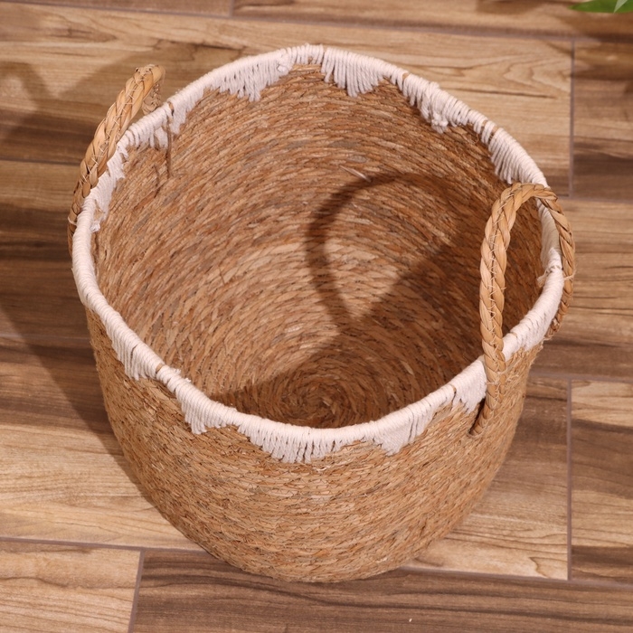 Набор плетёных корзин, 3 шт, 35х35х30 см Набор плетёных корзин, 3 шт, 35х35х30 см