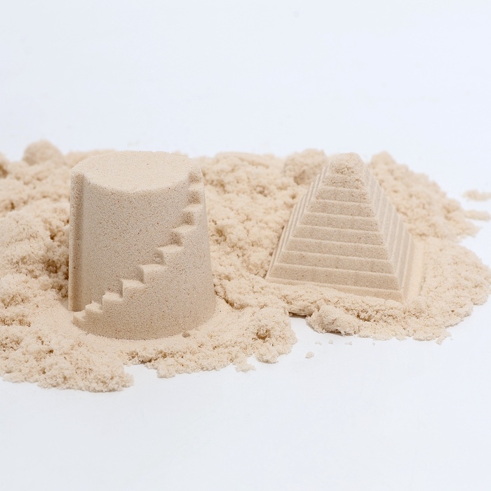 Кинетический песок, 2 формочки, 200 гр, цвет белый