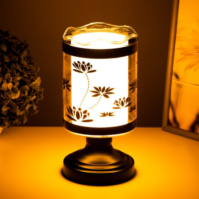 Аромасветильник сенсорный "Сальвия" 1хG4 20Вт черный 12х12х24,5 см RISALUX