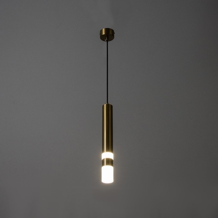 Светильник BayerLux Подвес "Гелла" LED 6Вт 4000К латунь 4х4х30-230см