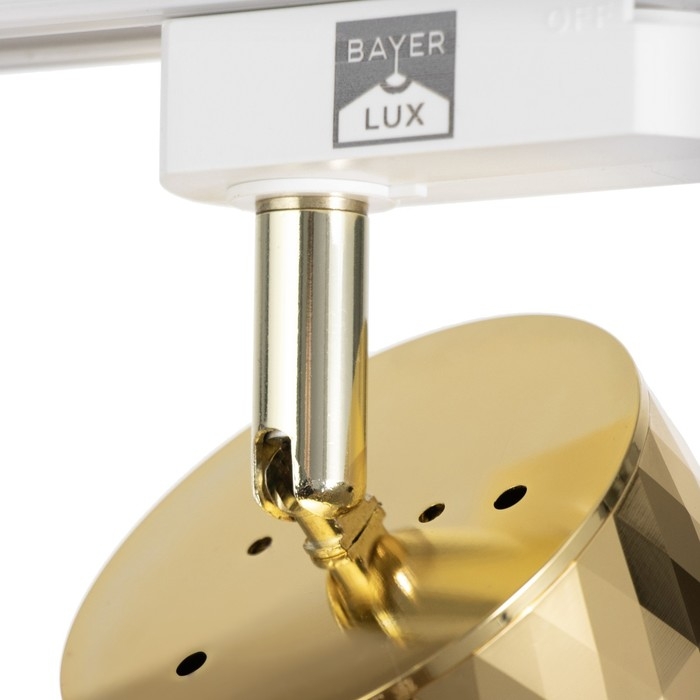 Светильник трековый "Алисер" GU10 220В золото 7,5х7,5х20 см