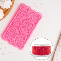 Молд &laquo;Розарий&raquo;, силикон, 17&times;10,5&times;1 см, цвет МИКС