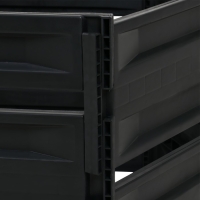 Компостер пластиковый, 600 л, 125 × 105 × 70 см, чёрный Компостер пластиковый, 600 л, 125 × 105 × 70 см, чёрный