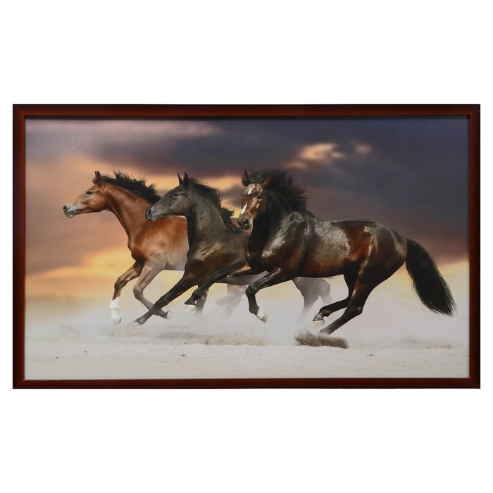Картина Картина "Кони" 60х100 (65х105) см