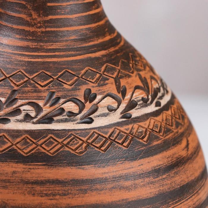 Штоф &laquo;Келин&raquo;, гончарный, ангоб, красная глина, 2,2 л, микс