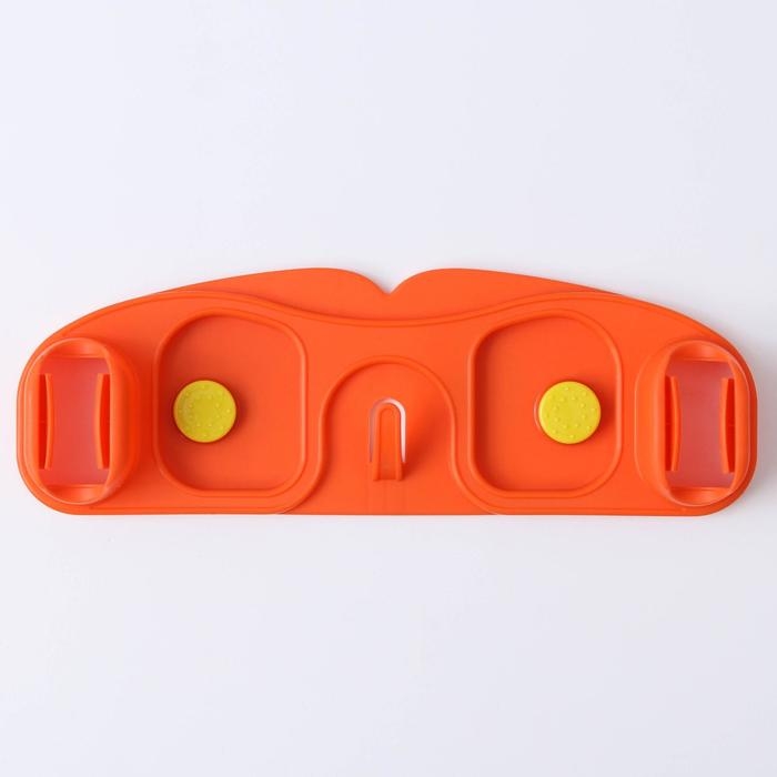 Держатель для швабр, 30&times;10&times;5 см, на липучке, с крючком, цвет МИКС