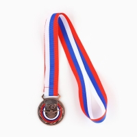 Медаль тематическая 193, &laquo;Плавание&raquo;, d= 5 см. Цвет бронза. С лентой