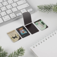 Новый год. Закладки для книг магнитные &laquo;С Новым годом&raquo;, 4 шт мини