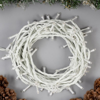 Гирлянда &laquo;Нить&raquo; 10 м, IP44, белая нить, 100 LED, свечение белое, 8 режимов, 220 В