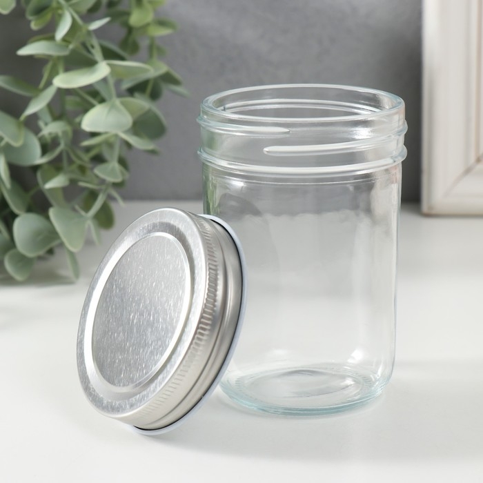 Банка для свечей стекло с крышкой Банка для свечей стекло с крышкой "Прозрачность" 250 мл 7х7х9,5 см