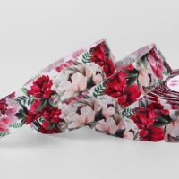 Лента репсовая «Пионы», 25 мм, 23 ± 1 м, разноцветная Лента репсовая «Пионы», 25 мм, 23 ± 1 м, разноцветная