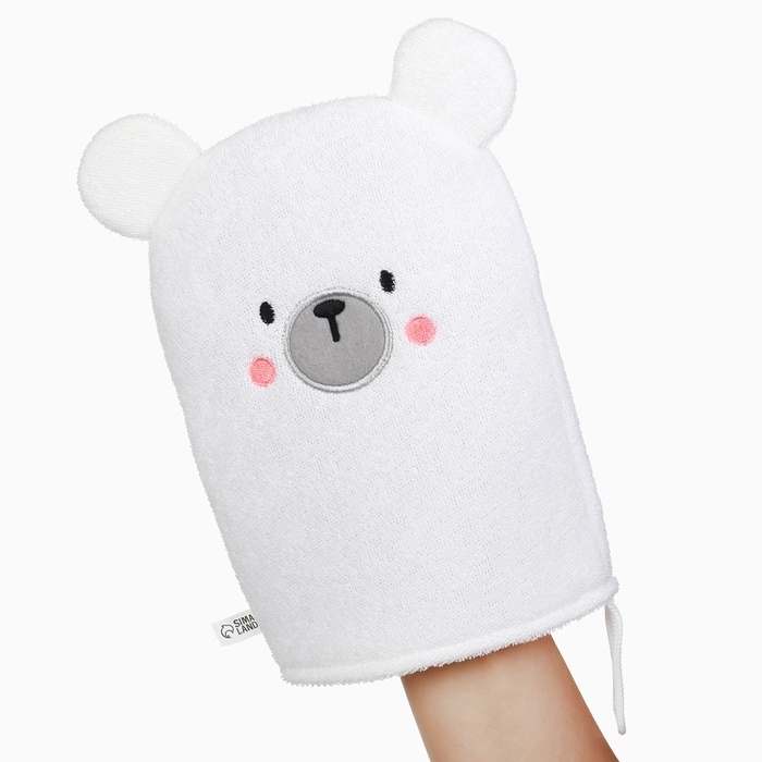 Детская мочалка для купания &laquo;Медвежонок&raquo;, махра