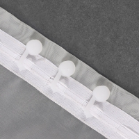 Крючок для штор, 27 &times; 12 мм, 120 шт, цвет белый