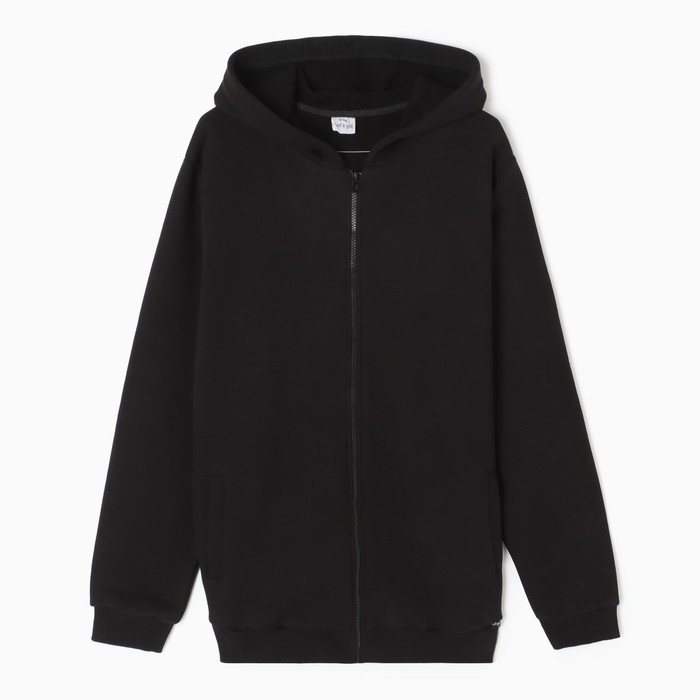 Толстовка с начёсом, цвет чёрный, размер 58 Толстовка с начёсом, цвет чёрный, размер 58