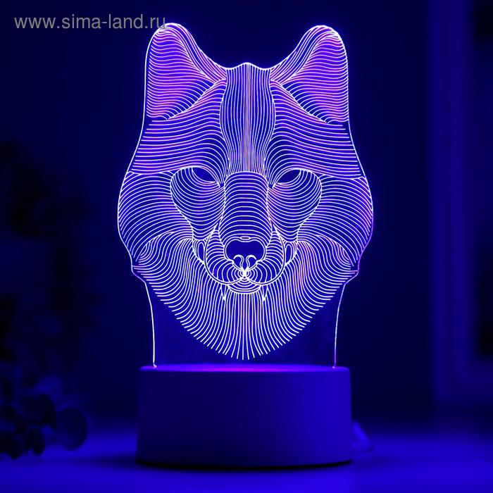 Светильник "Волк" от сети 9,5x11,5x20 см