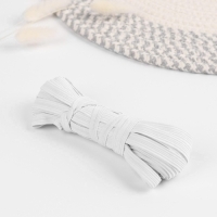 Резинка бельевая, 8 мм, 10 &plusmn; 1 м, цвет белый, цена за 1 штуку