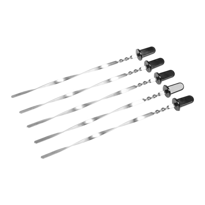 Электрошашлычница ENERGY НЕВА-3, 1000 Вт, 5 шампуров, серебристо-чёрная