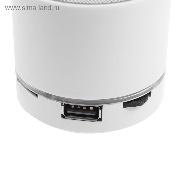 Портативная колонка Luazon Hi-Tech18, 3 Вт, 520 мАч, microSD, USB, белая Портативная колонка Luazon Hi-Tech18, 3 Вт, 520 мАч, microSD, USB, белая