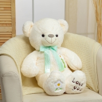 Мягкая игрушка &laquo;Мишка&raquo;, с бантом, 80 см, цвет белый