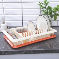 Сушилка для посуды с поддоном &laquo;Лилия&raquo;, 48&times;30,5&times;8,5 см, цвет МИКС