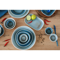 Салатник фарфоровый Magistro Ocean, 800 мл, цвет голубой