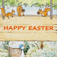 Фотофон винил "Счастливой Пасхи. Кролики" 100х150 см Фотофон винил "Счастливой Пасхи. Кролики" 100х150 см