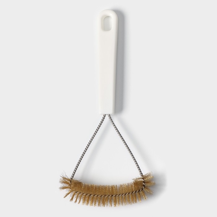 Щётка для чистки посуды и решёток-гриль Raccoon, металлической щетина, 23,5×11 см, цвет белый Щётка для чистки посуды и решёток-гриль Raccoon, металлической щетина, 23,5×11 см, цвет белый