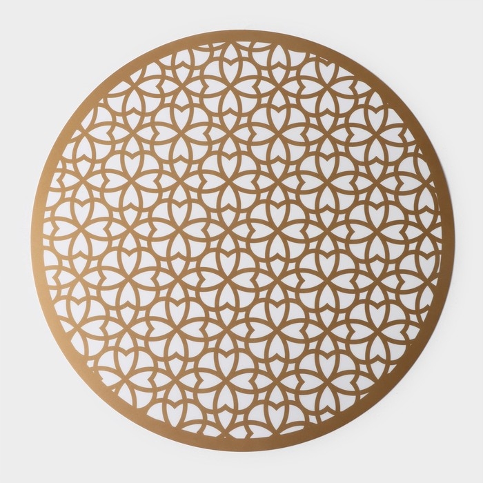 Салфетка сервировочная на стол &laquo;Шарм&raquo;, 38&times;38 см, цвет металлик коричневый