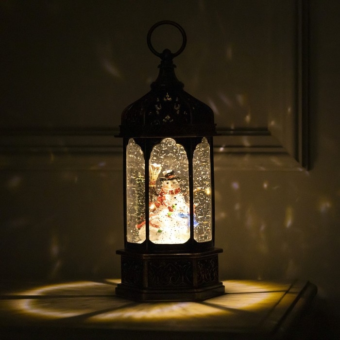 Светодиодная фигура «Фонарь со снеговиками» 13 × 28.5 × 12 см, пластик, батарейки ААх3 (не в комплекте), USB, свечение тёплое белое Светодиодная фигура «Фонарь со снеговиками» 13 × 28.5 × 12 см, пластик, батарейки ААх3 (не в комплекте), USB, свечение тёплое белое