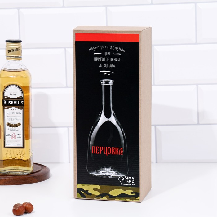 Набор для приготовления перцовки, бутылка 1 л., набор приправ Набор для приготовления перцовки, бутылка 1 л., набор приправ