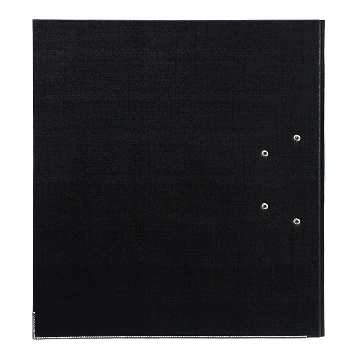 Папка-регистратор А4, 70 мм, ErichKrause, Business, собранная, карман на корешок, металлический кант, вместимость 450 листов, чёрная