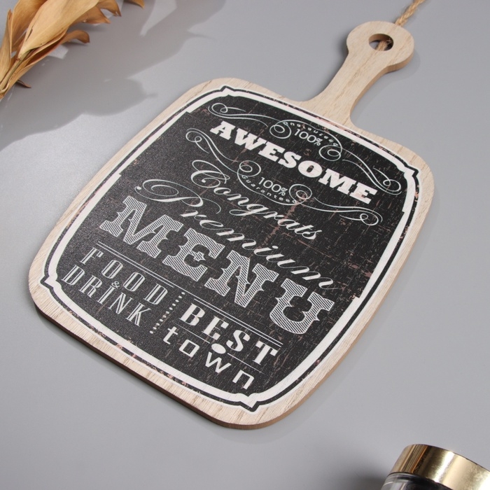 Панно интерьерное дерево "Меню" 0,6х18,4х30,5 см