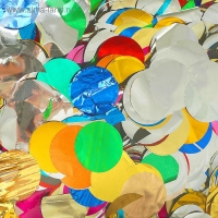 Конфетти &laquo;Круг&raquo;, 1,5 см, фольга, 100г, цвета МИКС