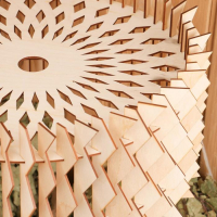 Абажур деревянный "Шар с зигзамами", D=45см Абажур деревянный "Шар с зигзамами", D=45см