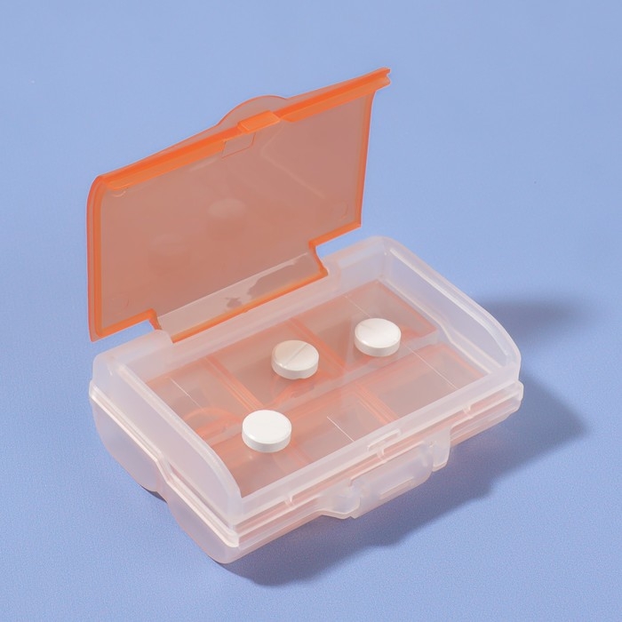 Таблетница &laquo;Комбо&raquo;, 9 &times; 7 &times; 3,5 см, 7 секций, цвет МИКС