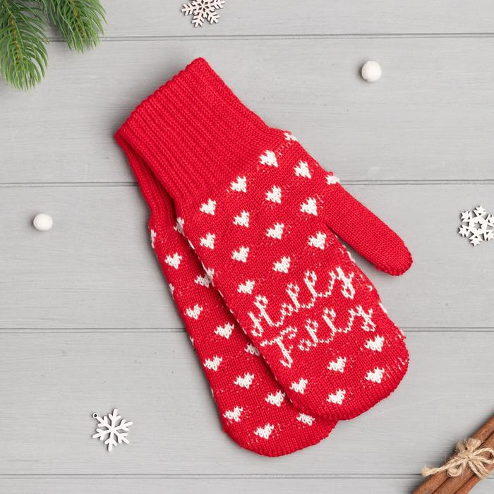 Женские варежки в подарочной коробке Женские варежки в подарочной коробке "Время чудес" р.19