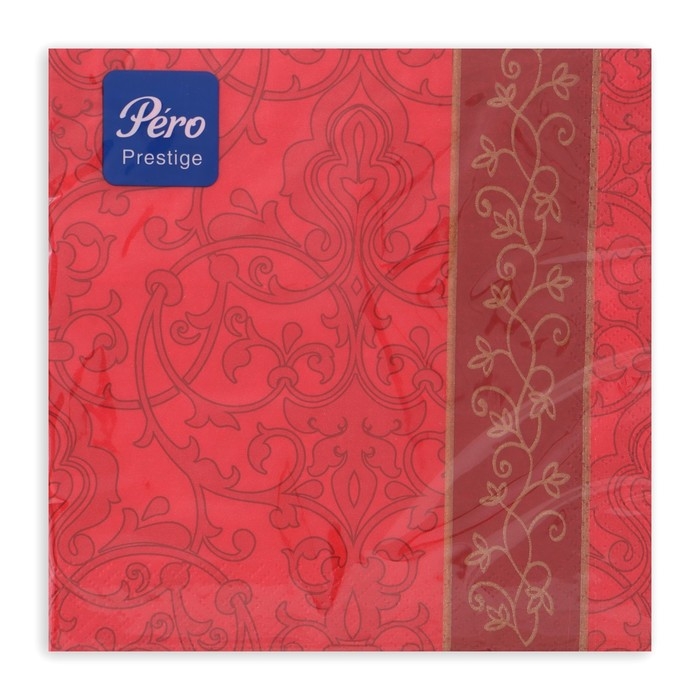 Новогодние салфетки бумажные Pero Prestige «Бордо», 3 слоя, 33х33 см, 20 шт Новогодние салфетки бумажные Pero Prestige «Бордо», 3 слоя, 33х33 см, 20 шт
