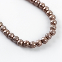 Бусины из стекла, набор 140 шт., размер 1 шт. 6 &mdash; мм, цвет коричневый