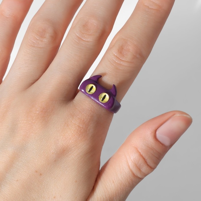 Кольцо &laquo;Монстрик&raquo; беззубик, цвет фиолетовый, безразмерное