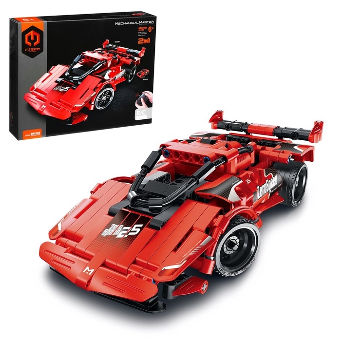 Конструктор радиоуправляемый &laquo;Красная машина&raquo;, 2 варианта сборки, 351 деталь