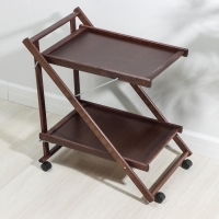 Столик сервировочный 2-х ярусный R.PHILLIP, 75&times;45&times;62 см, тёмный бук