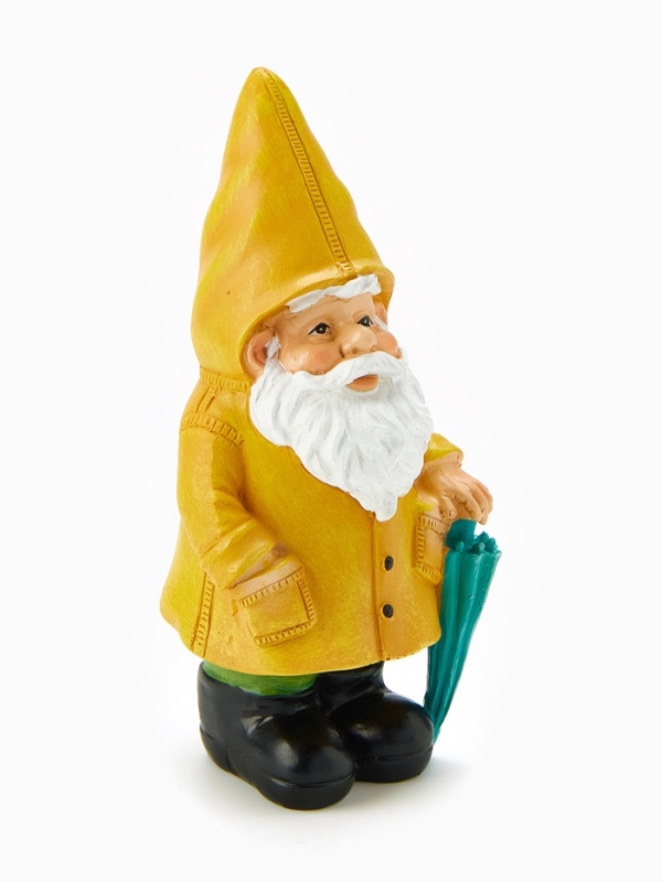 Садовая фигура "Гном в дождевике" 10х7х19см