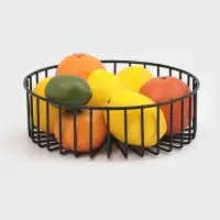 Корзинка - ваза для фруктов &laquo;Горшок&raquo;, 23&times;23&times;7 см, чёрная