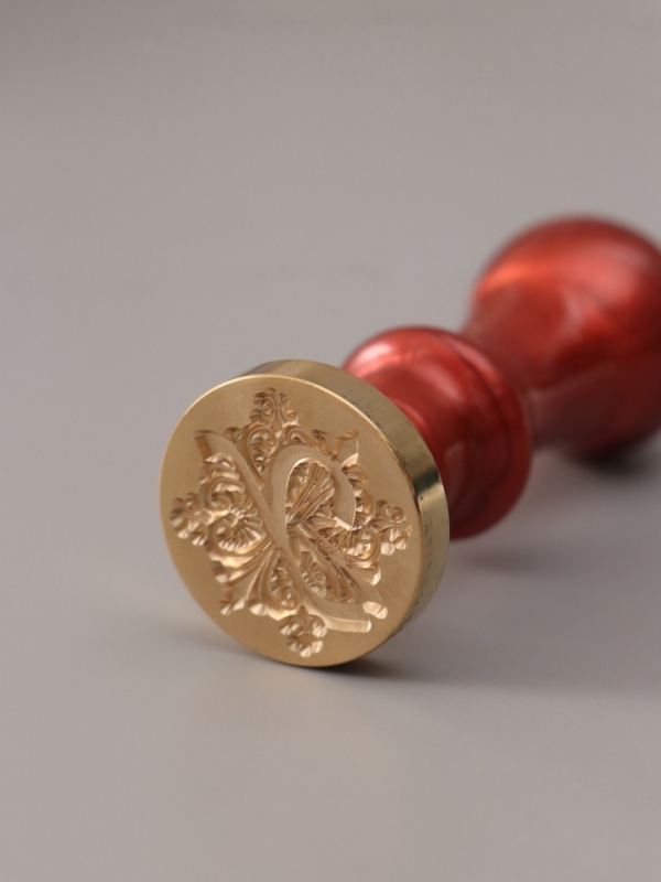 Печать для сургуча с пластиковой ручкой "Буква Y на вензеле" 2,5х2,5х6,3 см