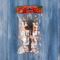 Набор ёлочных игрушек 2 шт. &laquo;Зимнее волшебство. Щелкунчик&raquo; пластик, 14х3 см, золото