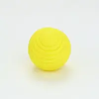 Игрушка пищащая  "Мячик, горизонтальные полоски", 5,5 см желтая