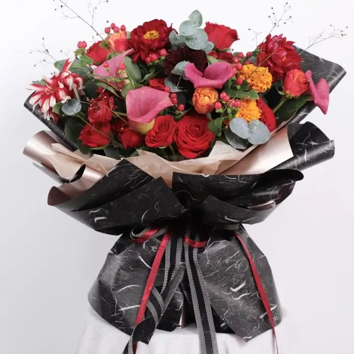 Плёнка матовая "Звёздная ночь" Оранжевый, 0,58 х 0,58 м