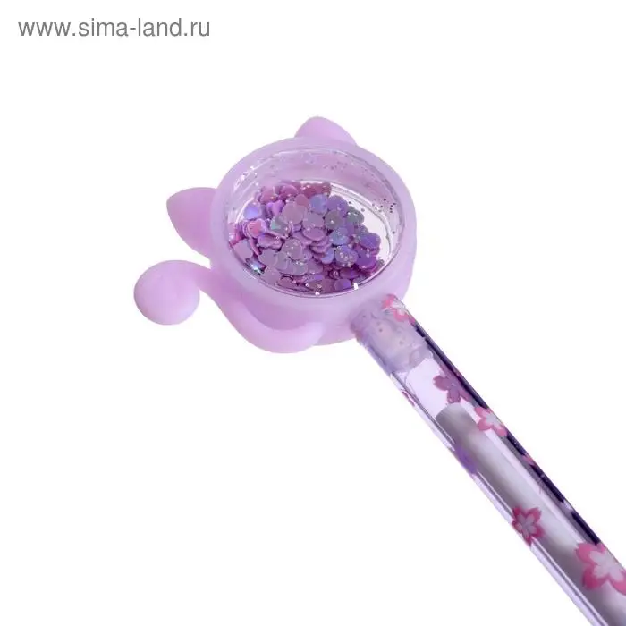 Ручка - прикол Calligrata &laquo;Блеск киска&raquo; гелевая, МИКС (штрихкод на штуке)