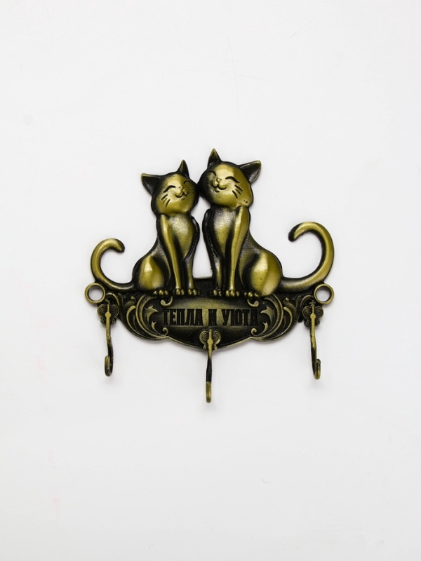 Ключница настенная "Тепла и уюта", коты,12.4 х 10.7 см